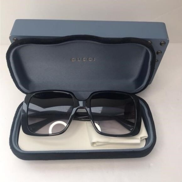Authentic Gucci Grey Gradient Square Ladies Sunglasses GG0632S 001 main image 8